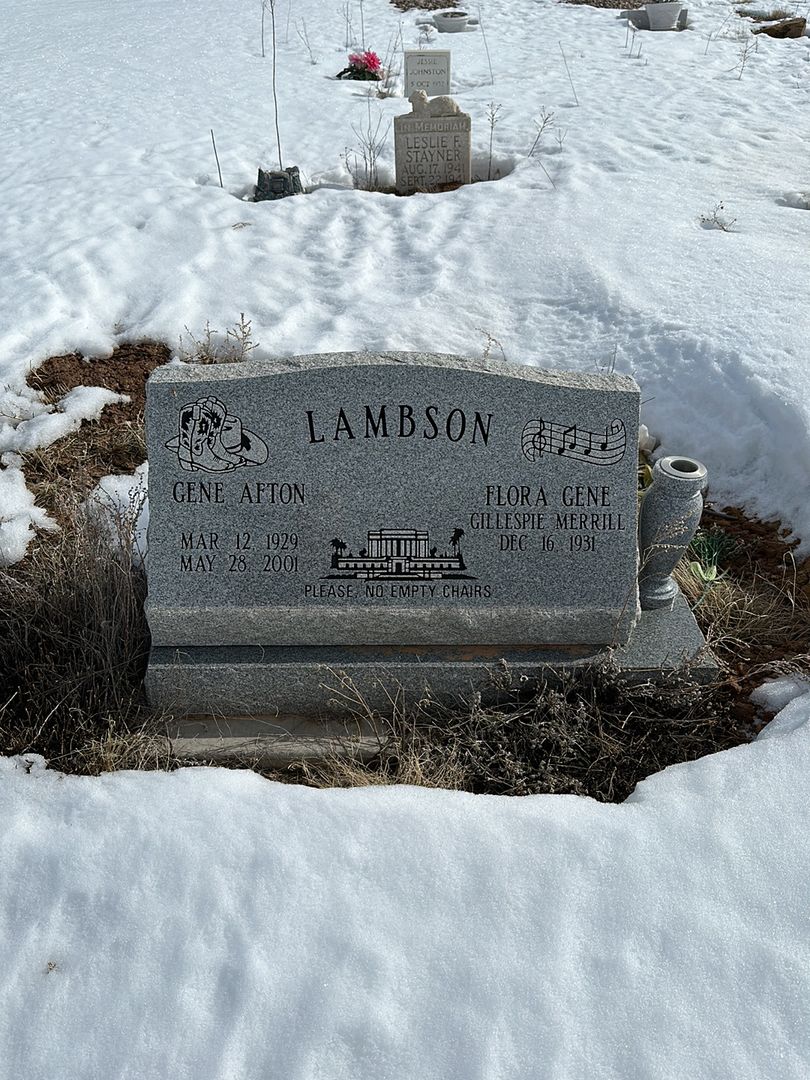Gene Afton Lambson's grave. Photo 1