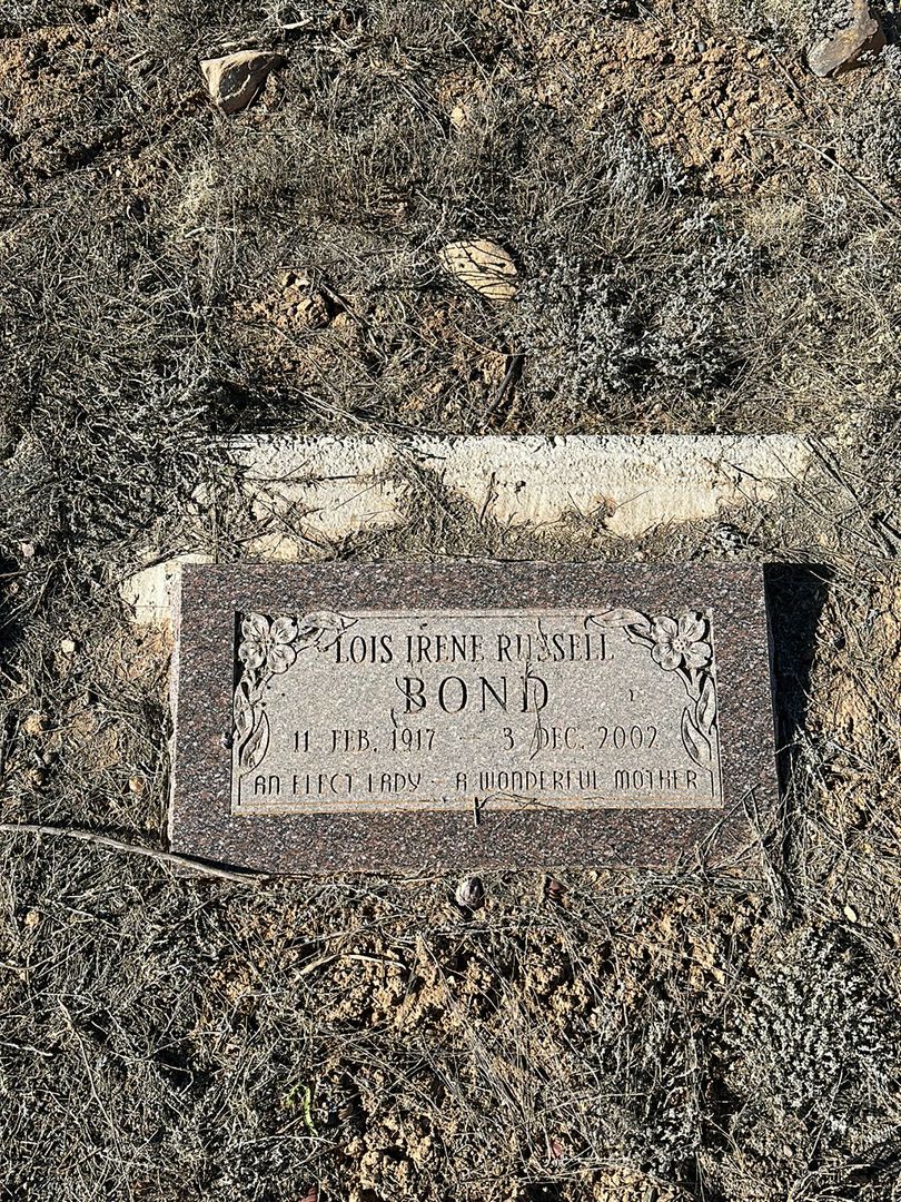 Lois Irene Russell Bond's grave. Photo 1