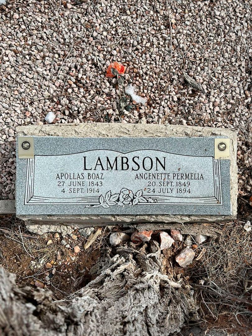 Angenette Permelia Lambson's grave. Photo 1