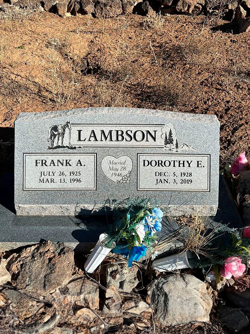 Dorothy E. Lambson's grave. Photo 1
